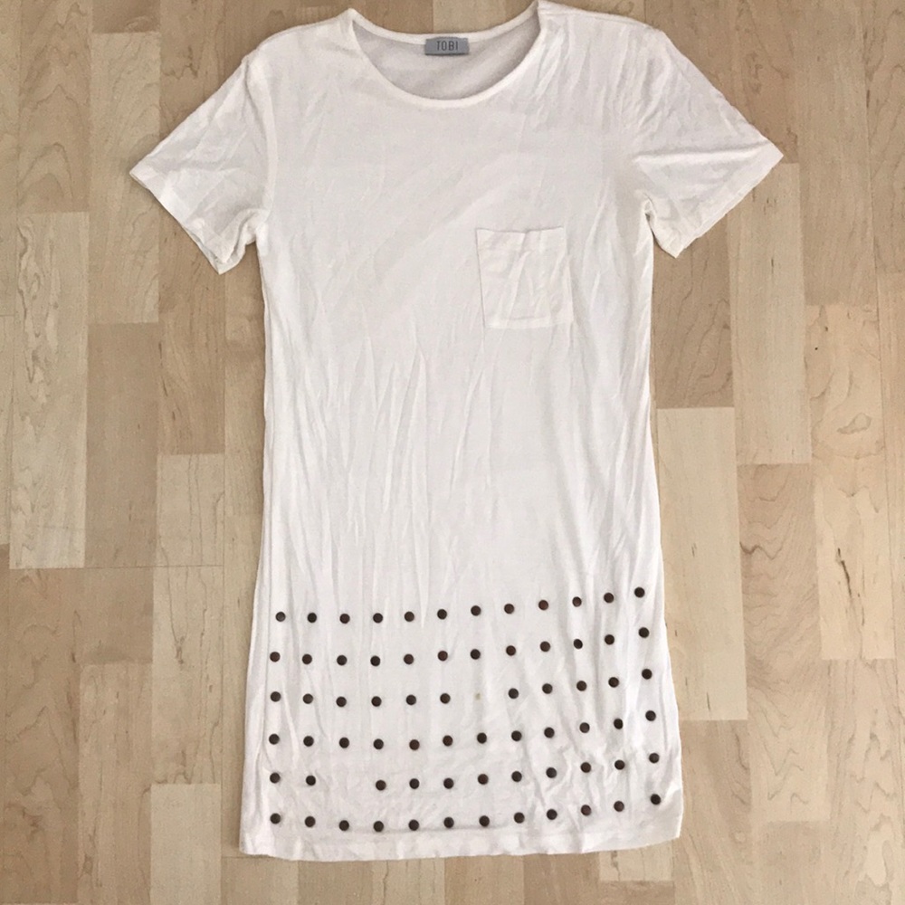 Gold Studded T-Shirt Dress